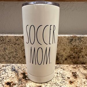 Rae Dunn SOCCER MOM 20 oz Insulated Stainless Steel Travel Tumbler Coffee Cup